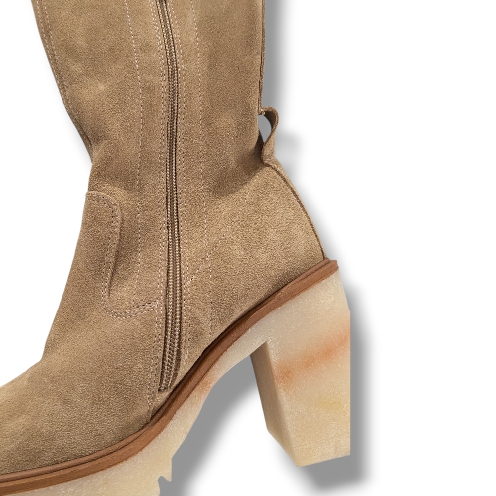 Free People Beige Jasper Heeled Boots - Picture 8 of 16